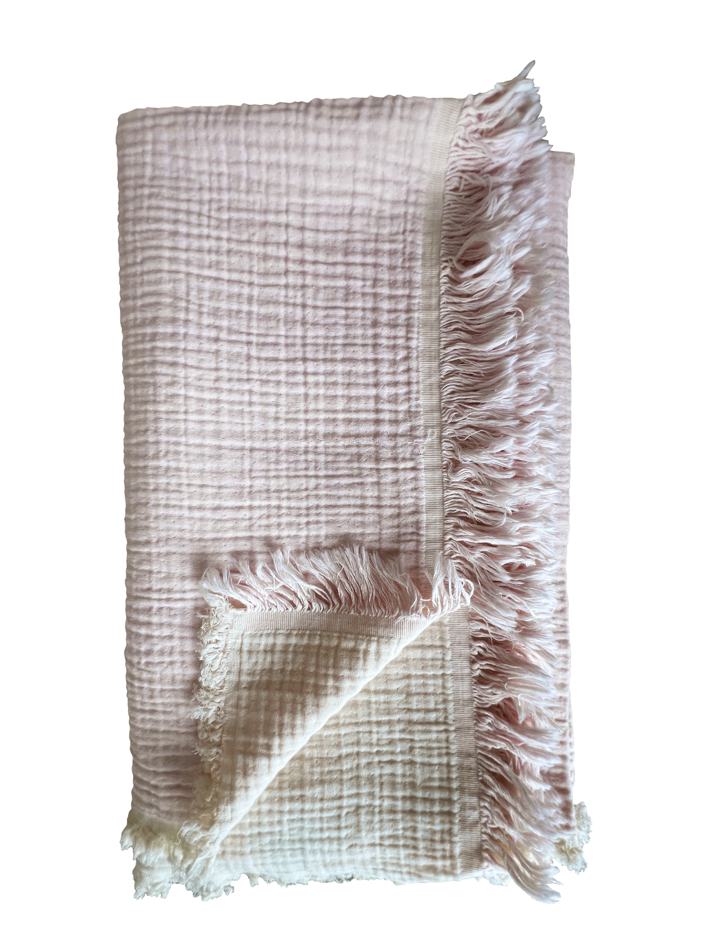 ANDREA BLUSH Cotton Muslin Throw