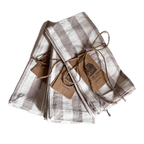 MONICA set of 2 striped linen napkins