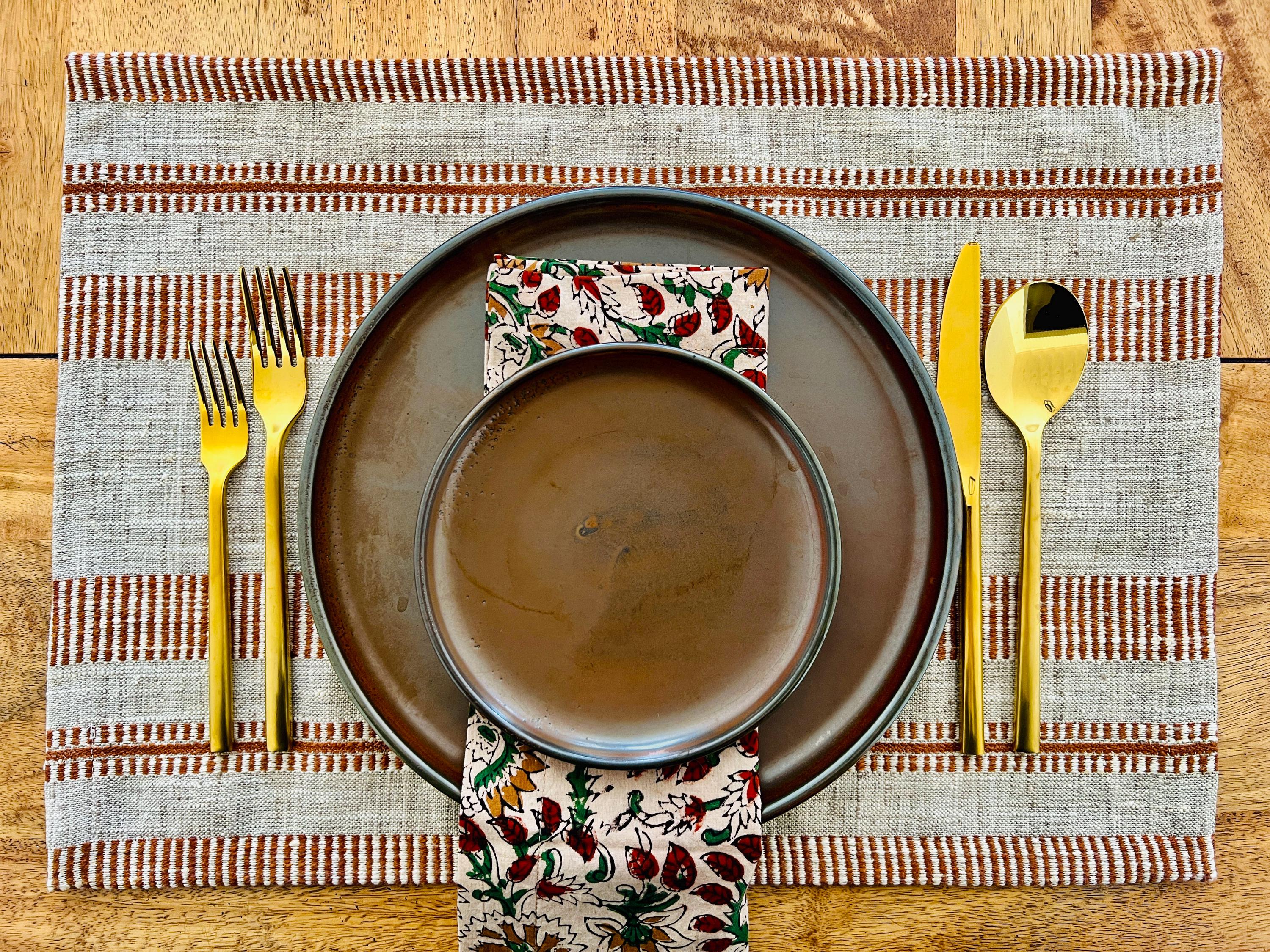 SURI TERRACOTTA Set of 2 Placemats